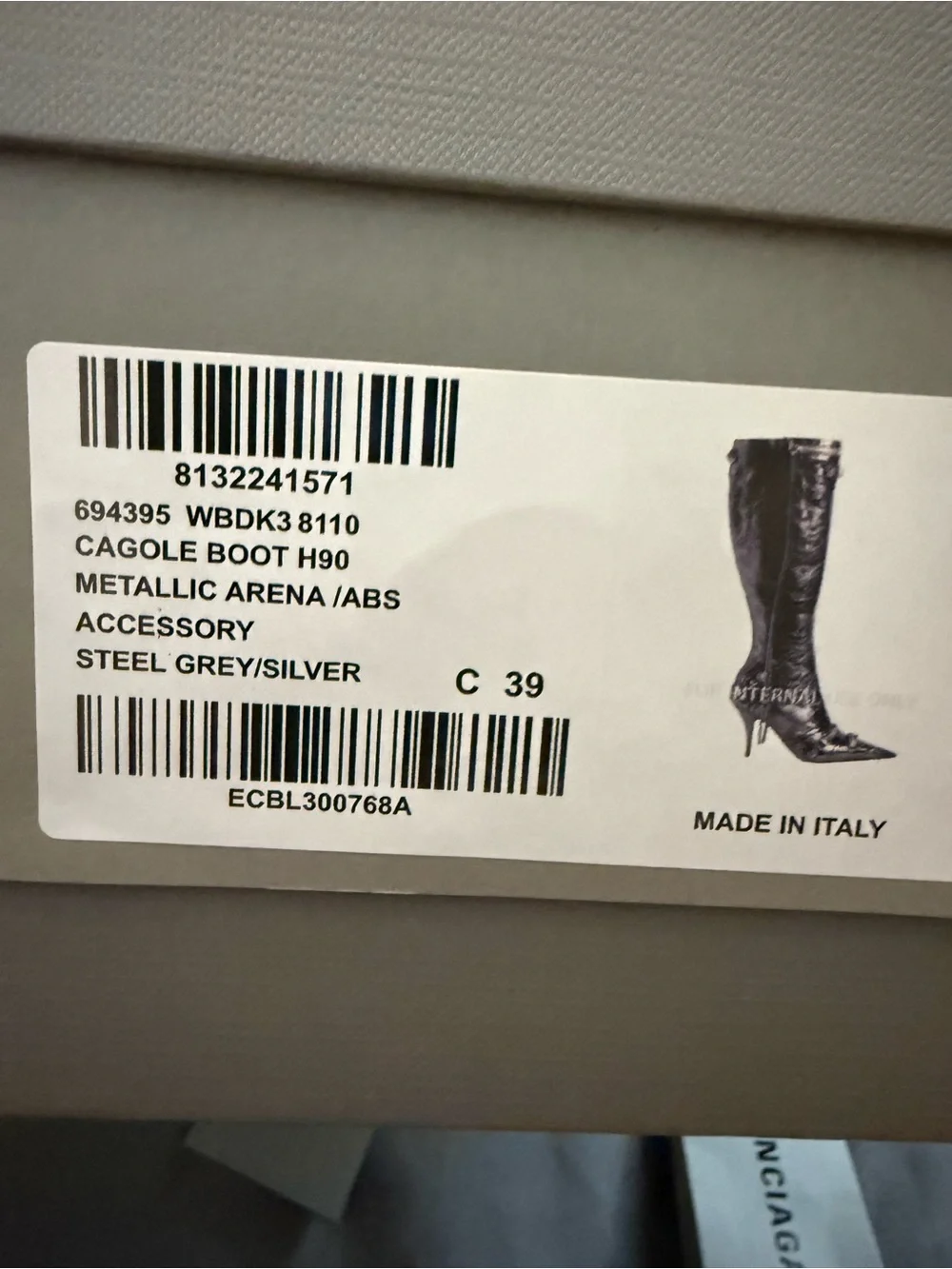 BALENCIAGA Le Cagole studded crinkled-leather knee boots